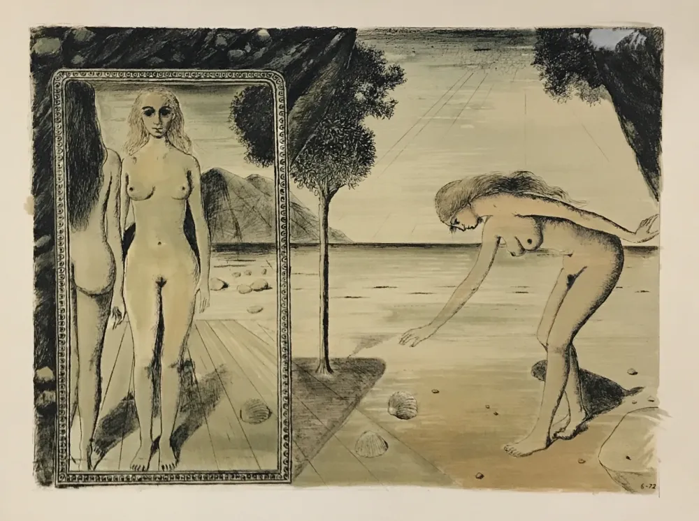 Lithografie Delvaux - La Plage (The Beach)