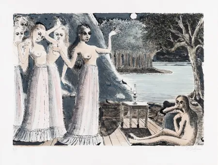 Lithografie Delvaux - Le bout du monde