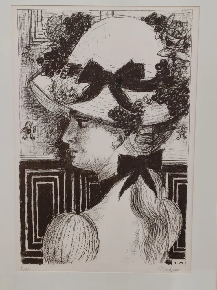 Lithografie Delvaux - Le Chapeau 1900