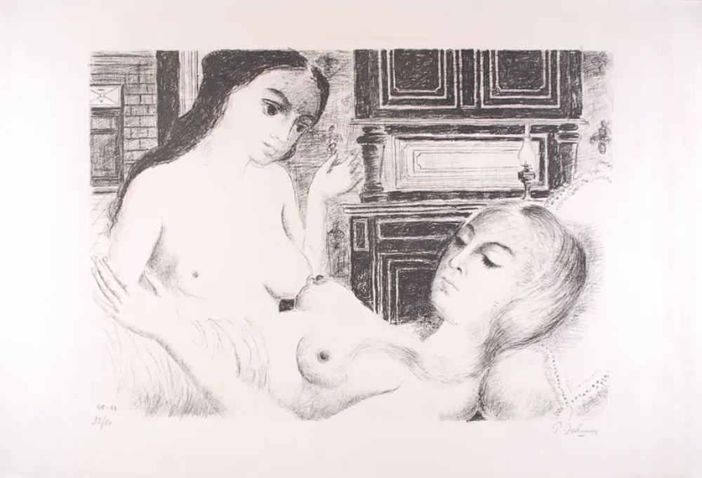 Lithografie Delvaux - Le Sommeil