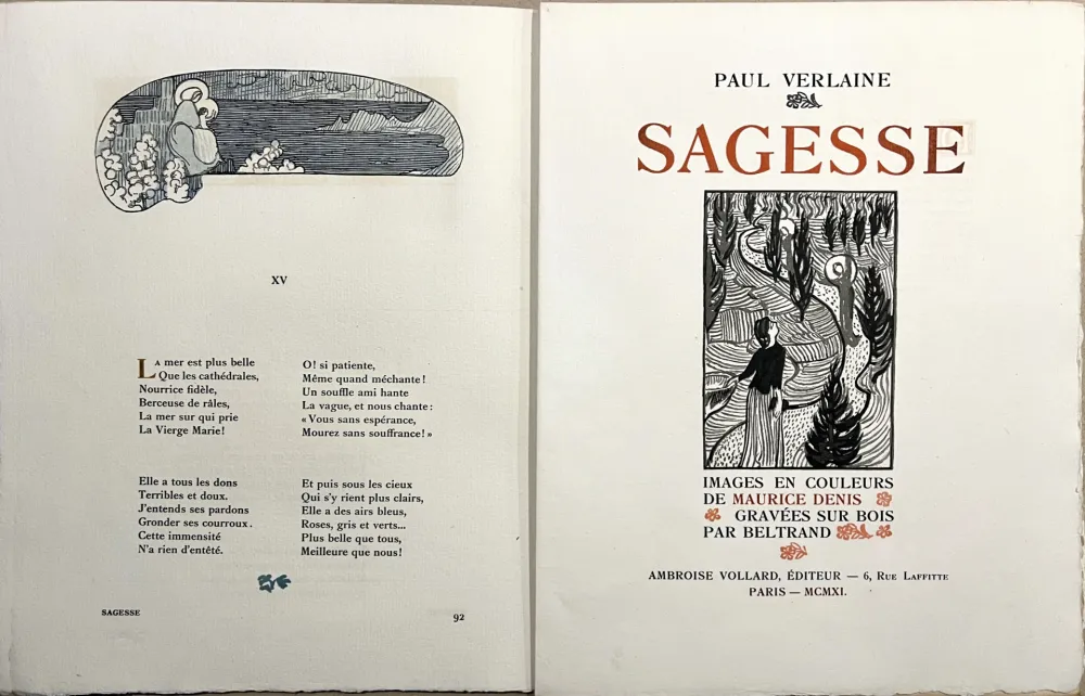 Geïllustreerd Boek Denis - SAGESSE (Ambroise Vollard 1911)