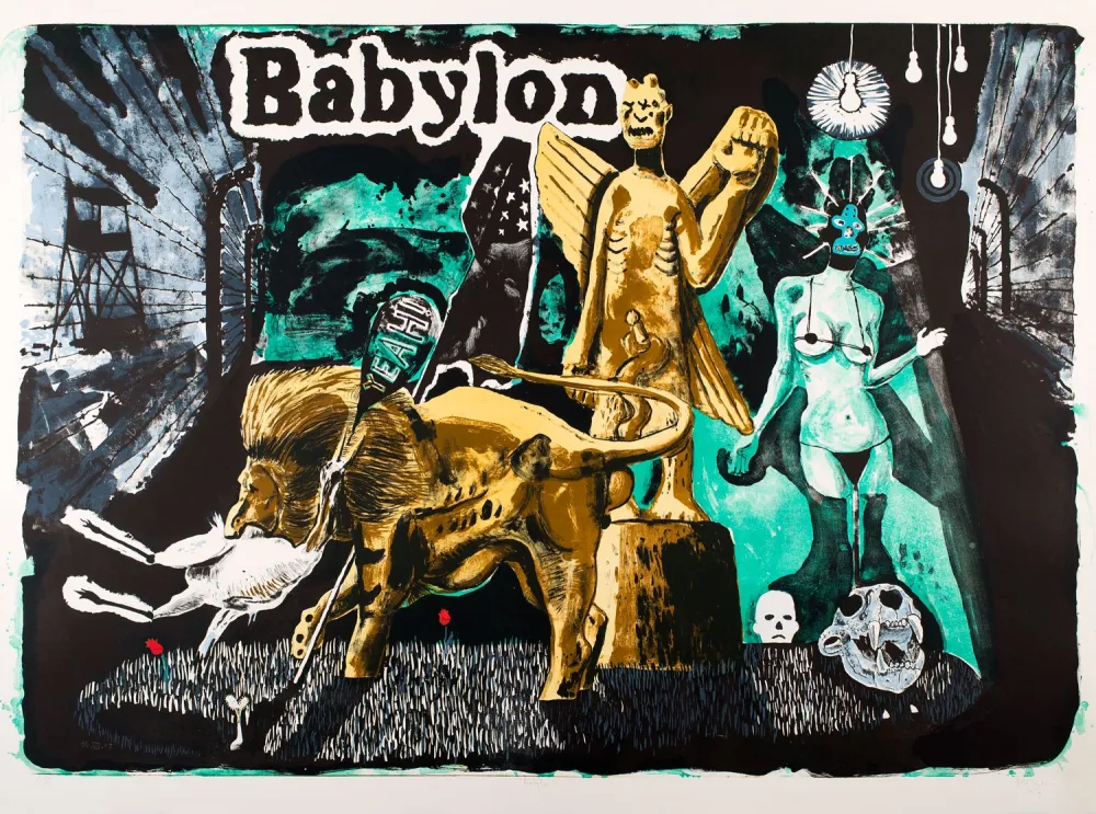 Lithografie Deroubaix - Babylon