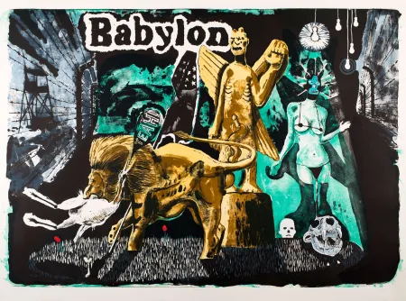 Lithografie Deroubaix - Babylon