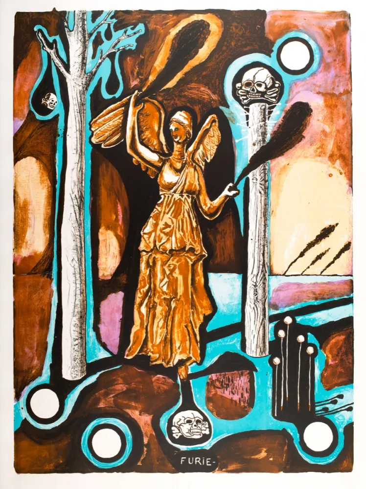 Lithografie Deroubaix - Furie