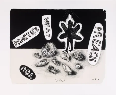 Lithografie Deroubaix - Practice What you Preach