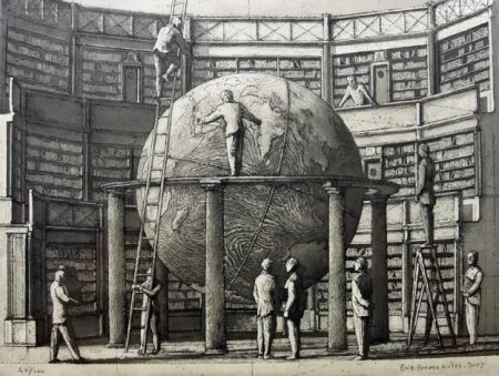 Ets En Aquatint Desmazières - Theatre de Geographie