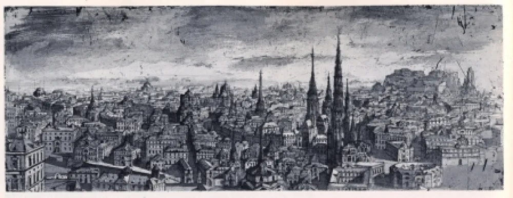 Ets En Aquatint Desmazières - Ville Imaginaire