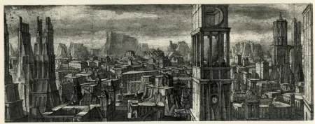 Ets En Aquatint Desmazières - Ville Imaginaire II