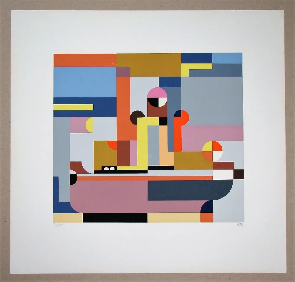 Zeefdruk Dexel - Dampfschiff