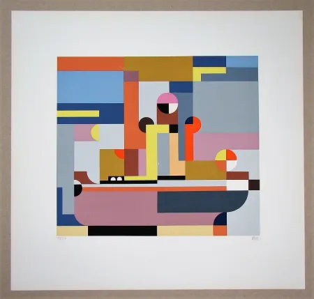 Zeefdruk Dexel - Dampfschiff