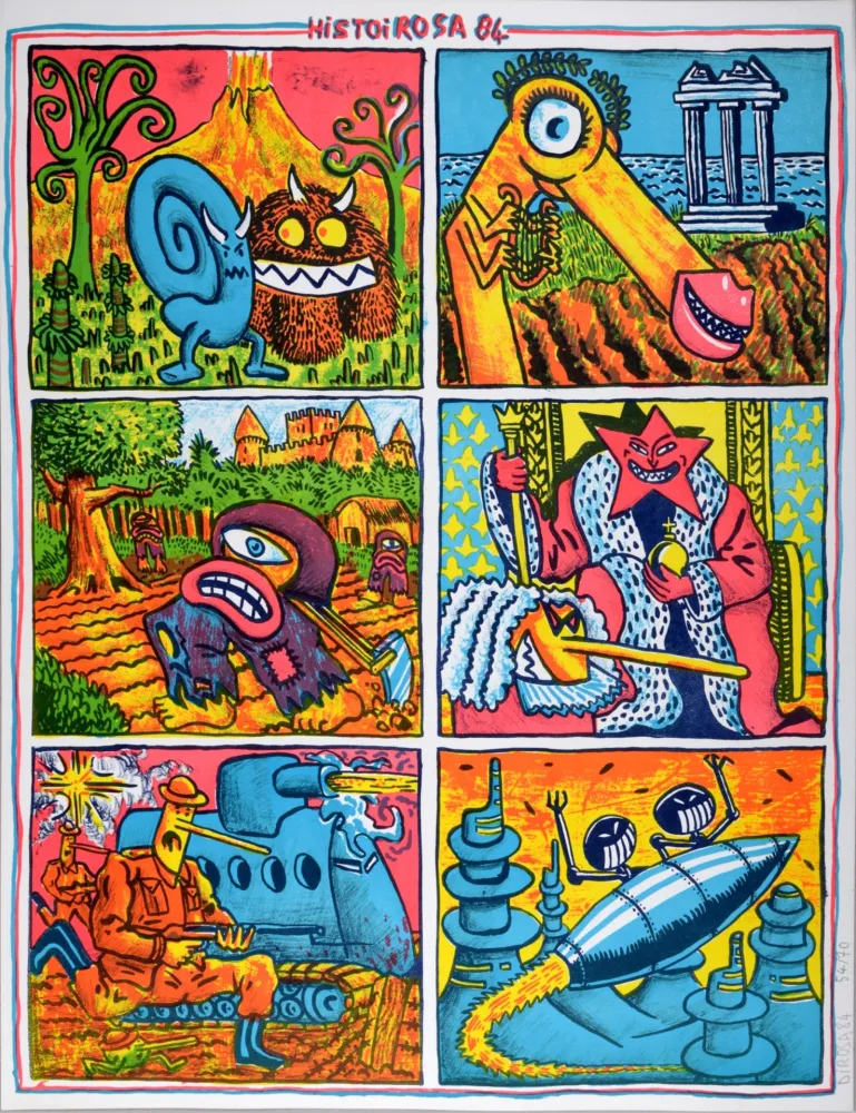 Lithografie Di Rosa - Histoirosa