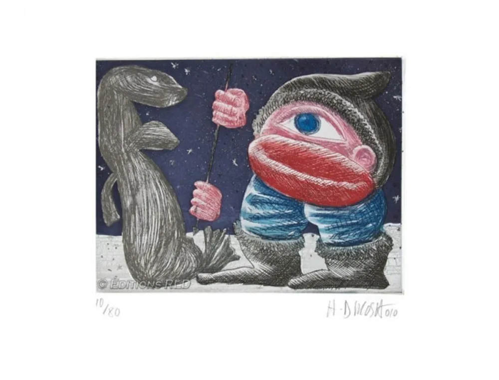 Ets En Aquatint Di Rosa - Inuit