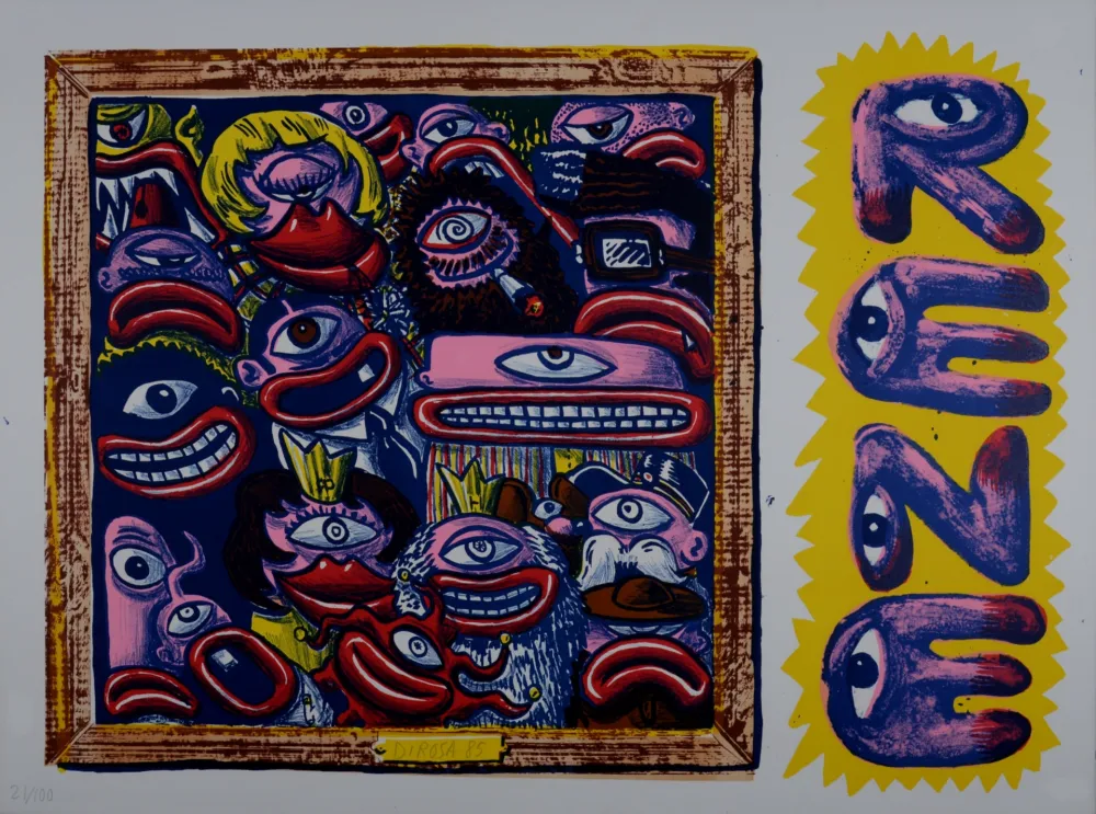 Lithografie Di Rosa - Le Peuple René, 1985