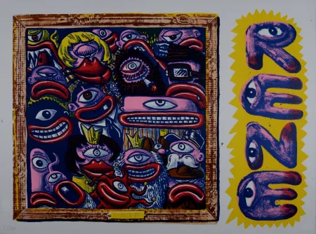 Lithografie Di Rosa - Le Peuple René, 1985