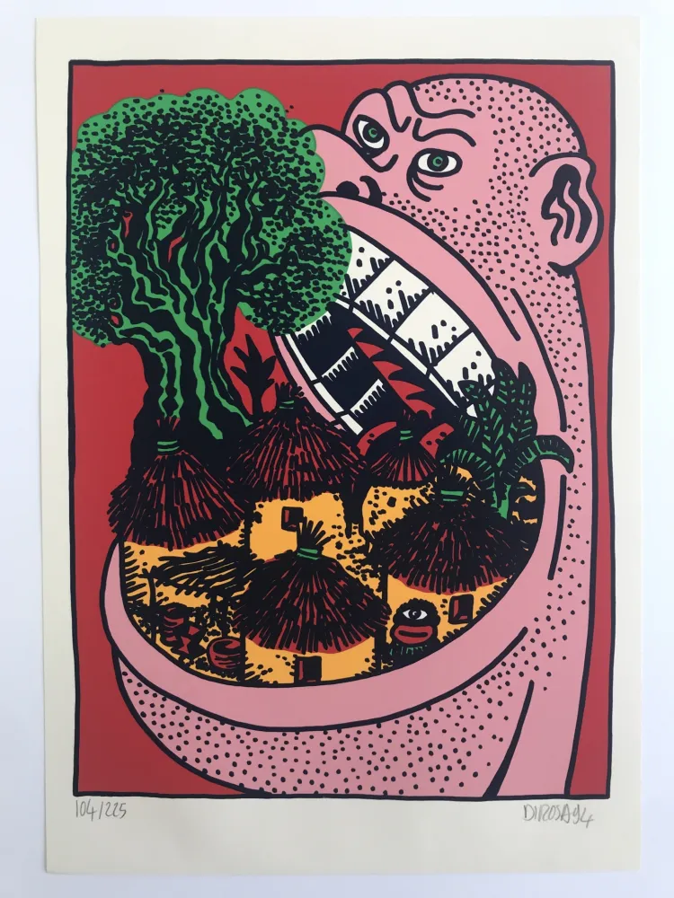 Zeefdruk Di Rosa -  Pour le peuple Sud-africain