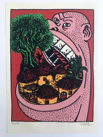 Zeefdruk Di Rosa -  Pour le peuple Sud-africain