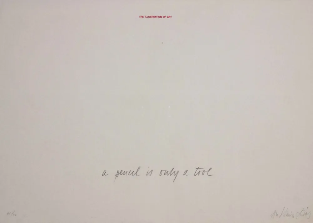 Zeefdruk Dias - A pencil is a tool