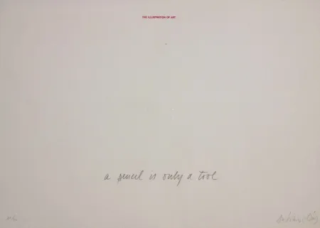 Zeefdruk Dias - A pencil is a tool