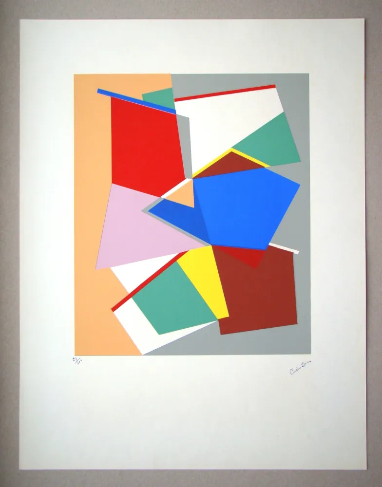 Zeefdruk Dias - Composition abstrait