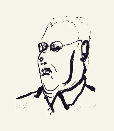 Zeefdruk Dietman - Autoportrait No. 1