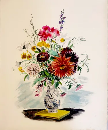 Lithografie Dignimont - Dahlia, Zinnias et autres