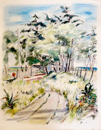 Lithografie Dignimont - La villa Graveslenne