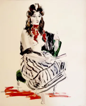 Lithografie Dignimont - Paquita la gitane