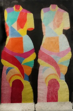 Houtsnede Dine - 2 Kozo Venuses