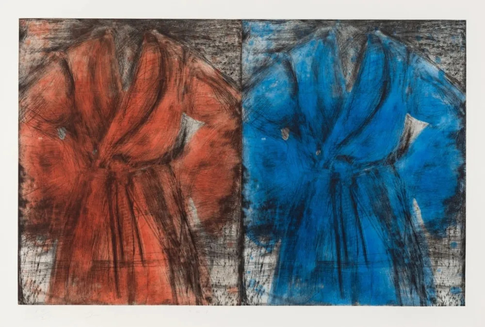 Ets En Aquatint Dine - Red and Blue Robe