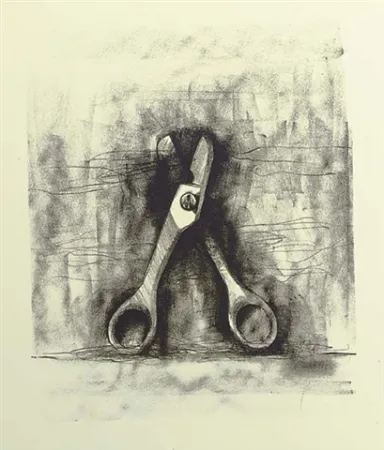 Lithografie Dine - Ten winter tools (Scissor)