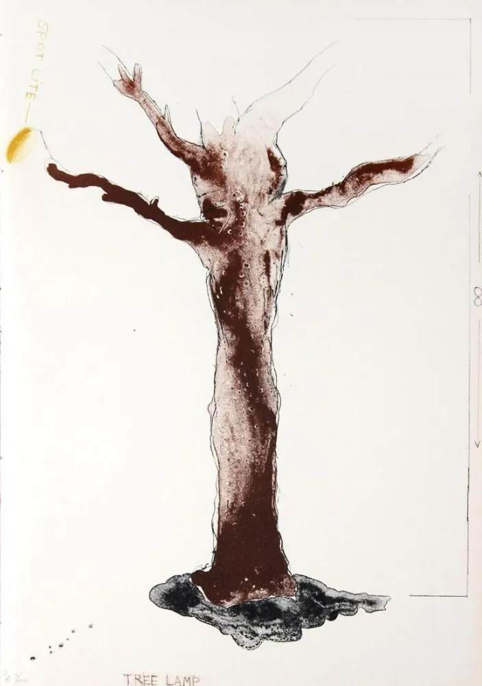 Lithografie Dine - Tree Lamp