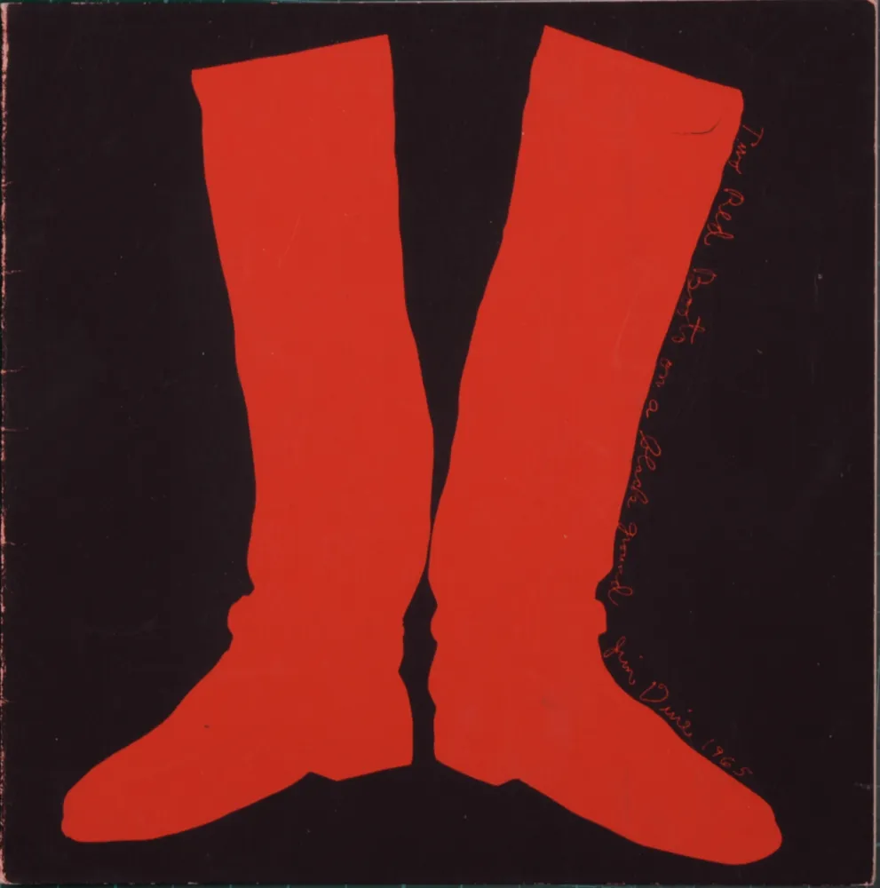 Zeefdruk Dine - Two Red Boots, 1969 (thick gatefold card)