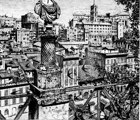 Ets Disertori - Roma. Veduta del monte Capitolino dagli orti Farnesiani