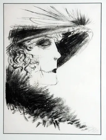 Lithografie Dix - Dame Mit Reiher