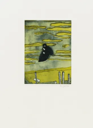 Ets En Aquatint Doig - Boathouse