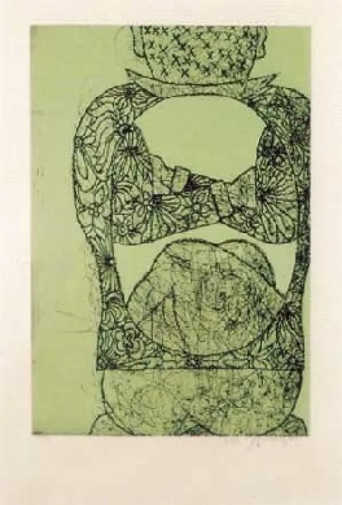 Ets En Aquatint Dokoupil - Hommage à Tapies