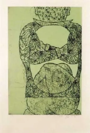 Ets En Aquatint Dokoupil - Hommage à Tapies