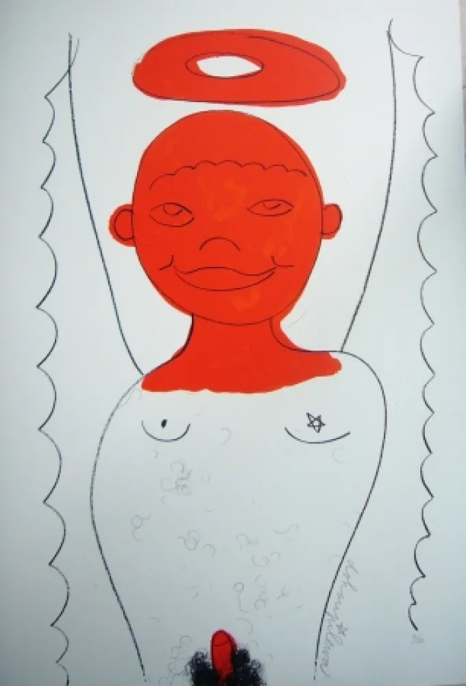 Lithografie Dokoupil - Petit ange