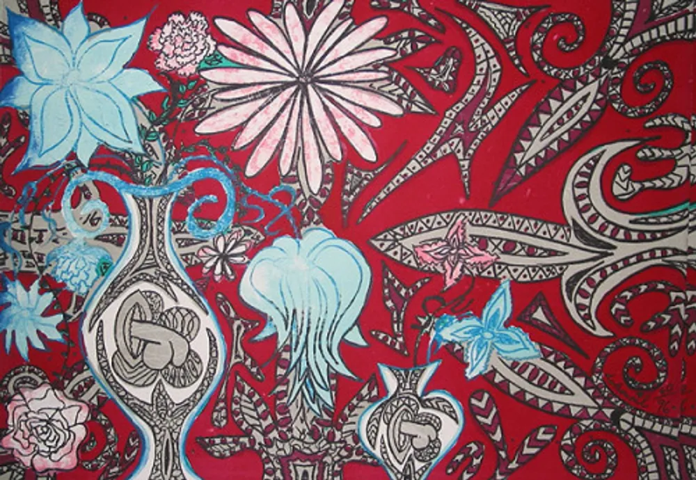 Lithografie Dokoupil - Untitled (red)