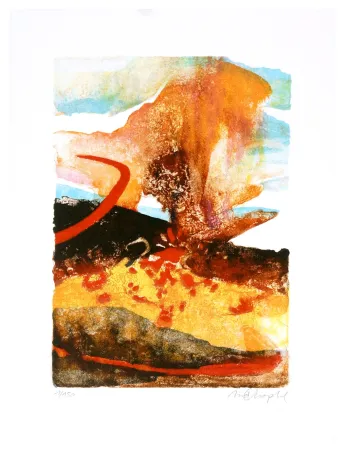 Lithografie Dolma - Orange Tephra