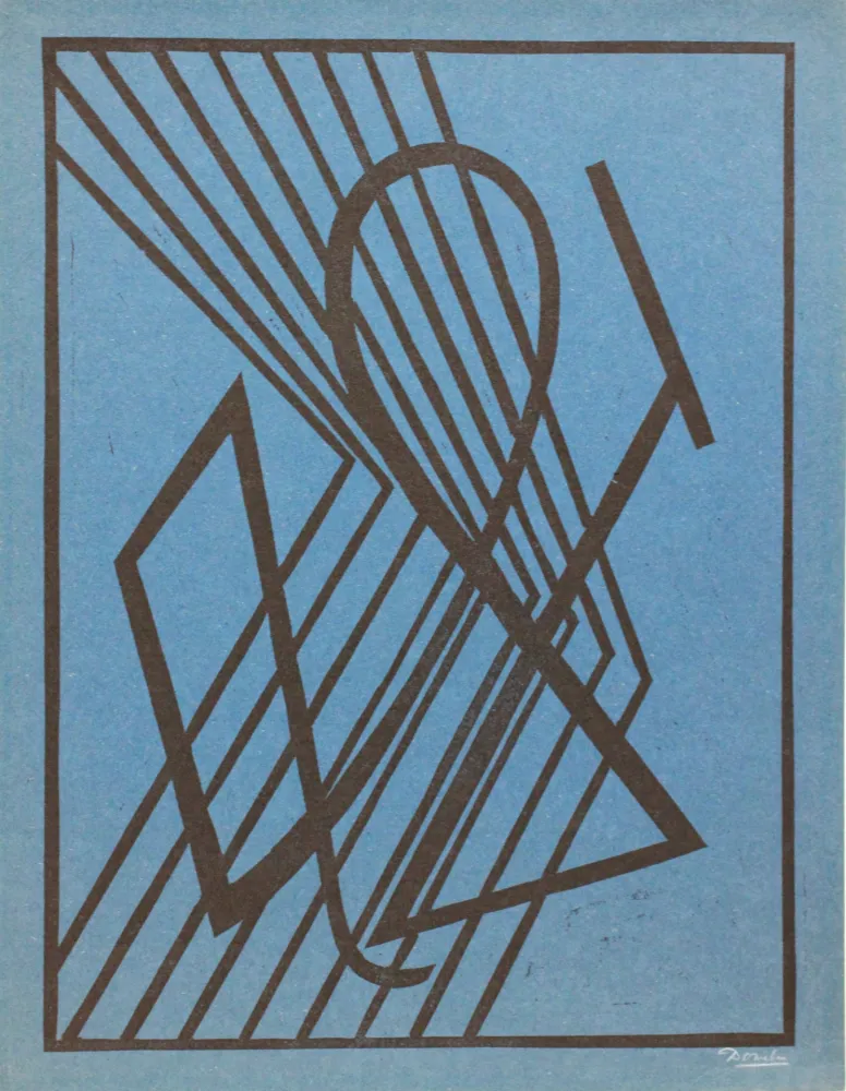 Linosnede Domela - Der Leser (The reader)