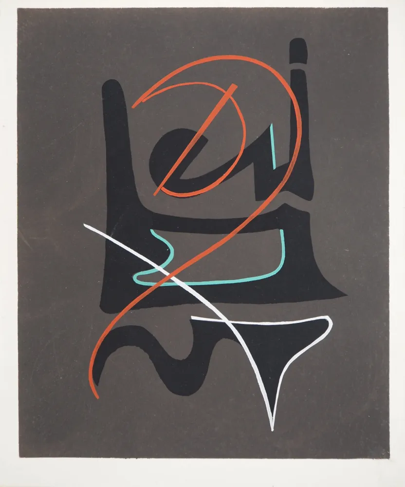 Lithografie Domela - Ecriture abstraite