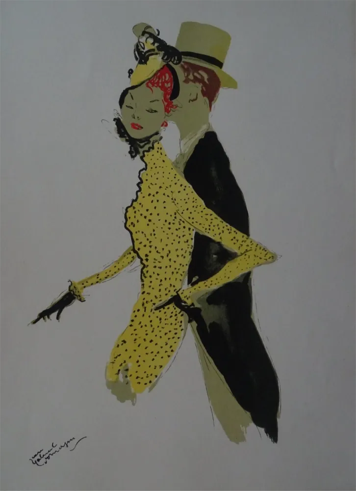 Lithografie Domergue - La Parisienne: Arlette