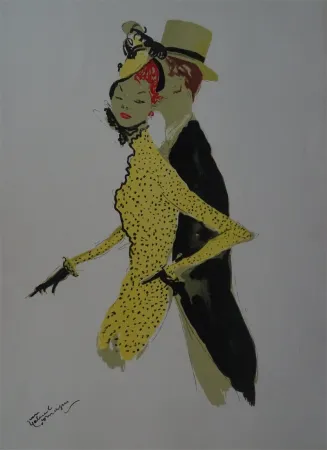 Lithografie Domergue - La Parisienne: Arlette