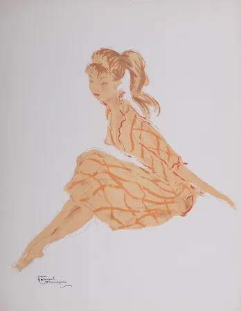 Lithografie Domergue - La Parisienne : Cathie, 1956