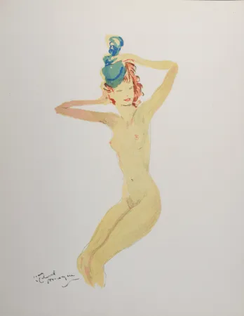 Lithografie Domergue - La Parisienne : Elvire, 1956