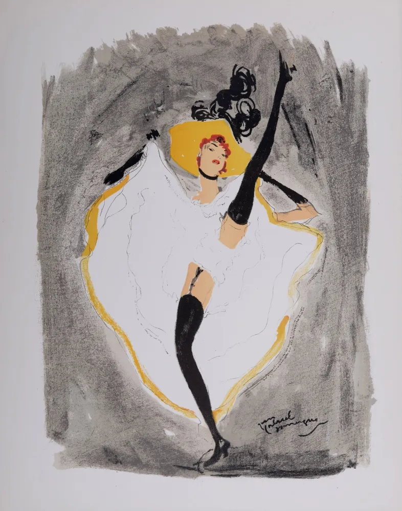 Lithografie Domergue - La Parisienne : French Cancan, 1956