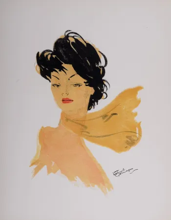 Lithografie Domergue - La Parisienne : Gigi, 1956