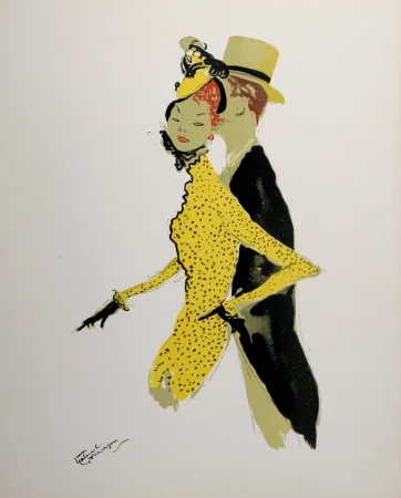 Lithografie Domergue - La Parisienne : La belle Hélène, 1956