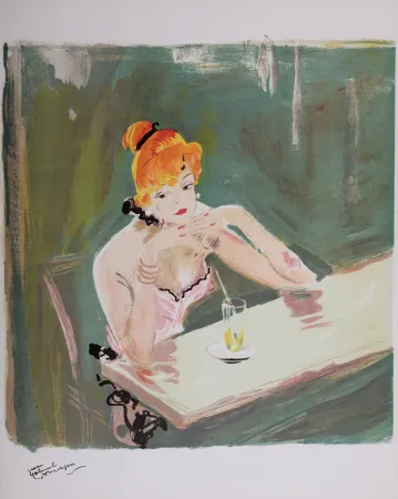 Lithografie Domergue - La Parisienne : Mauricette, 1956